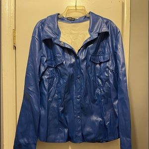 PU Leather pant suit